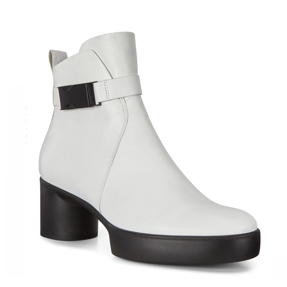 Womens Boots - ECCO Shape Sculpted Motion 35 Mid-Cut - White - 2509EGKXU